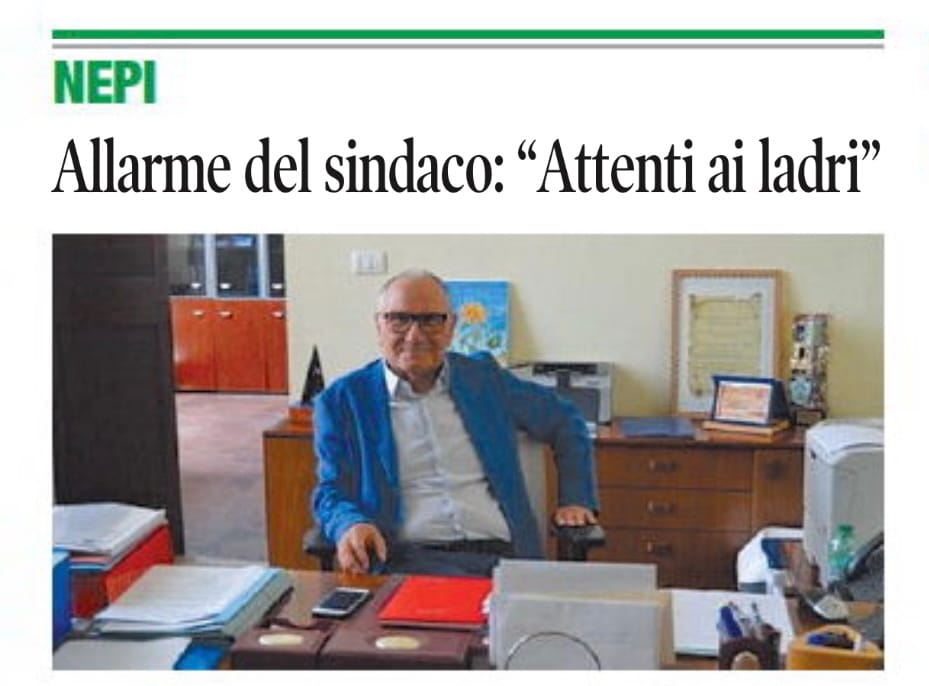 Ladri: a Nepi il Sindaco Vita dà l’esempio, a Monterosi si sceglie il silenzio