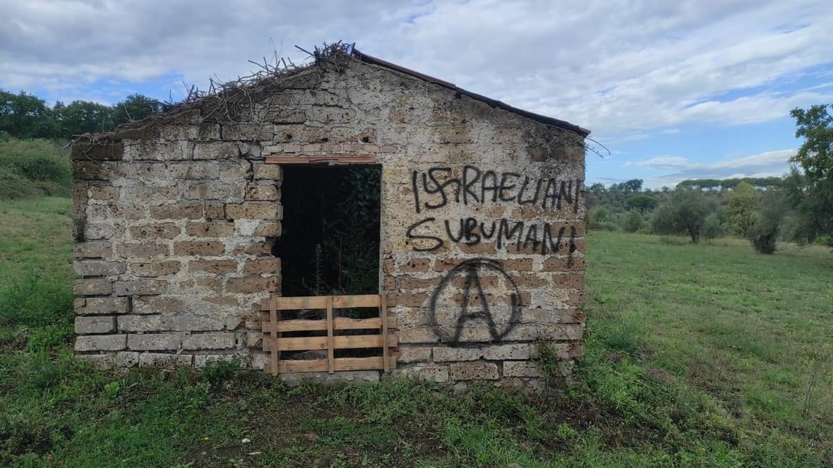 Vandali Anarchici al Lago di Monterosi: scritte antisemite