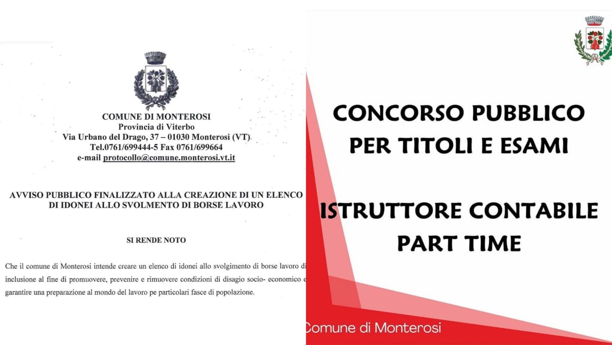 Borse lavoro e avvisi pubblici: più trasparenza, finalmente