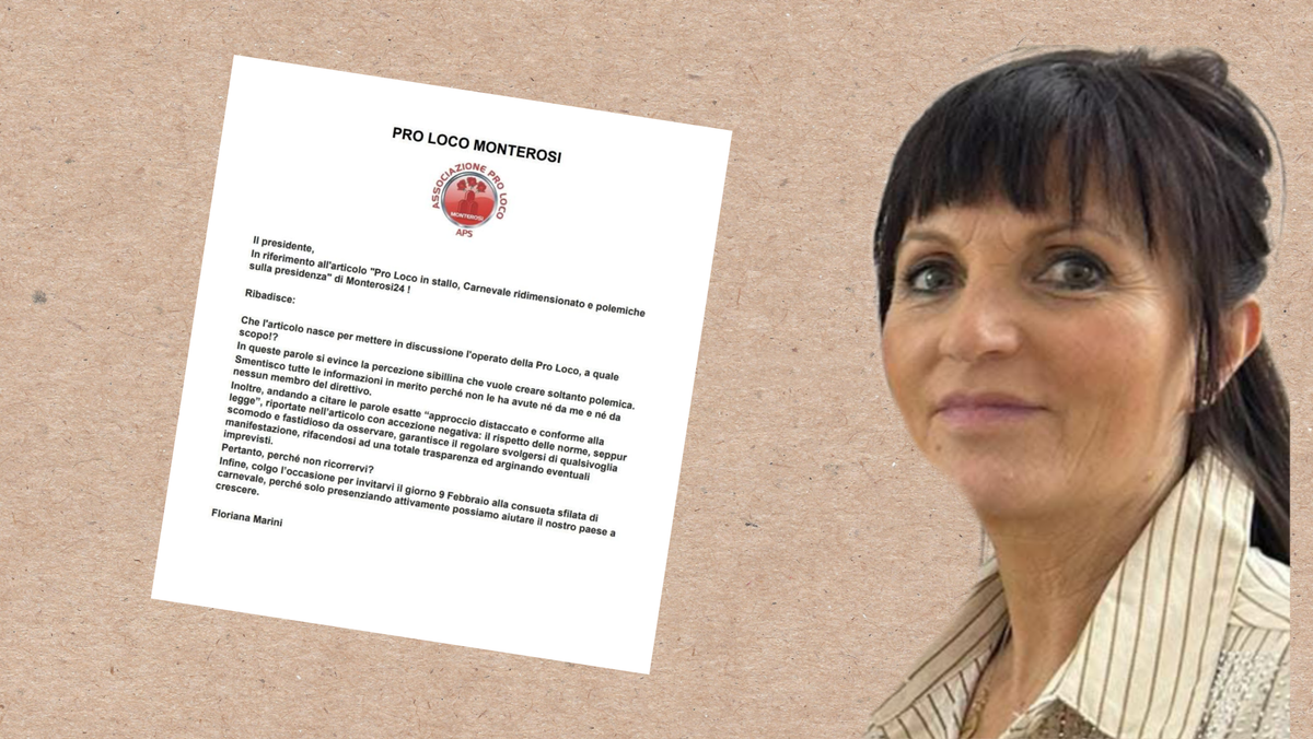 Risposta alla Presidente Marini(Pro Loco): scrivere non è fare polemica