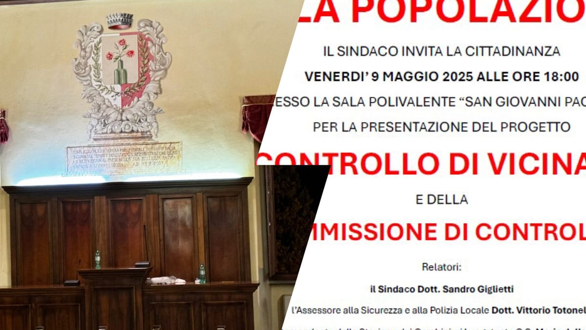 Partecipazione a orologeria: il Consiglio Comunale alle 9, la presentazione dei comitati di vicinato alle 18