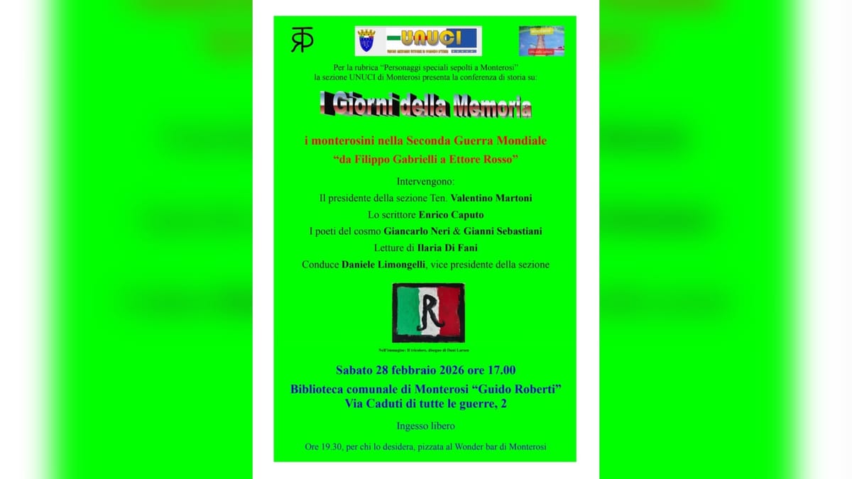 “Giorni della Memoria”: alla Biblioteca Guido Roberti un incontro sui monterosini nella Seconda Guerra Mondiale