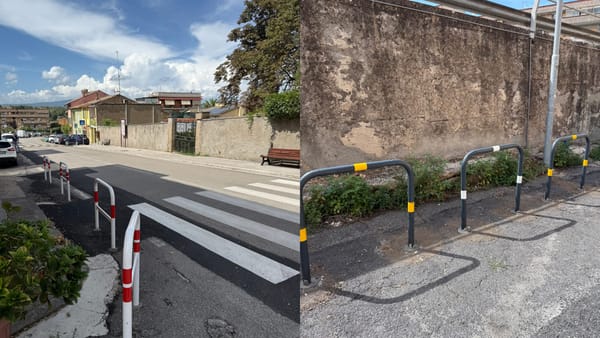 Settembre di lavori in paese: dissuasori contro la sosta selvaggia e qualche malumore