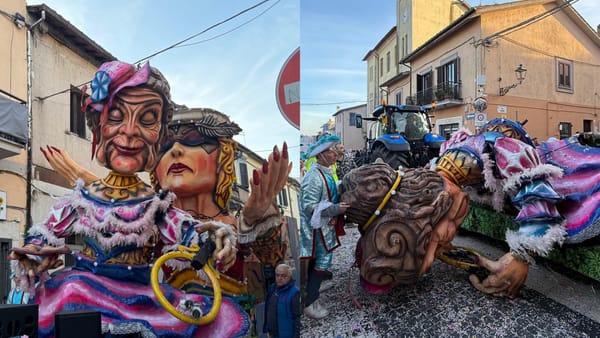 Incidente durante il Carnevale: un carro perde un pezzo in Piazza Garibaldi