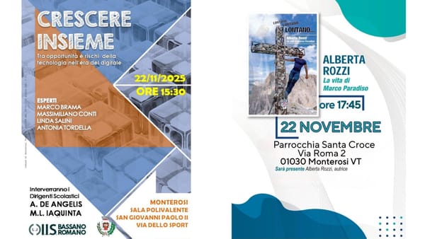 Doppio appuntamento culturale a Monterosi: dal digitale alla memoria